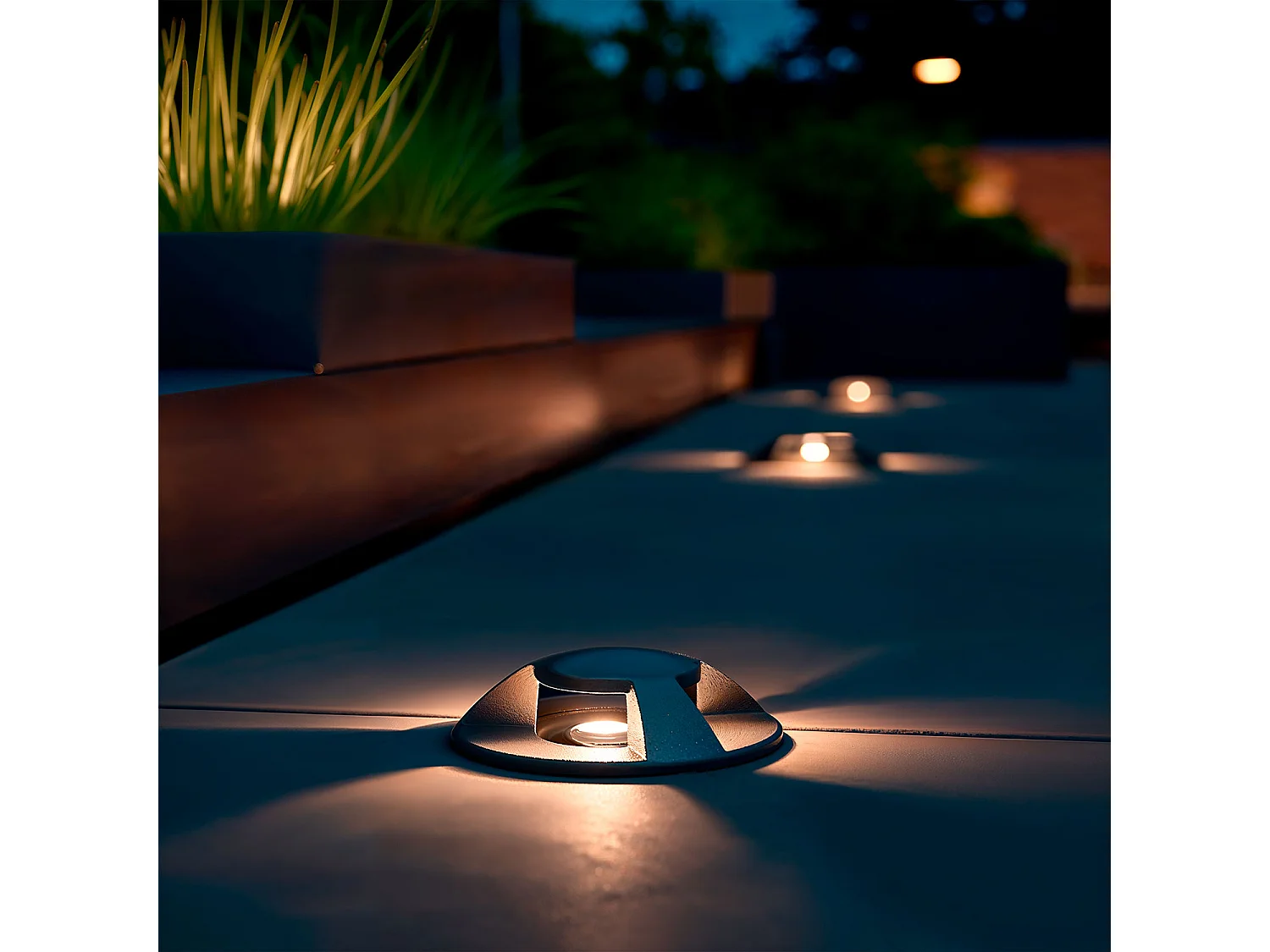 Baliza Exterior LED 1W Empotrable Suelo Letso 3L Gris 2700K Blanco Cálido