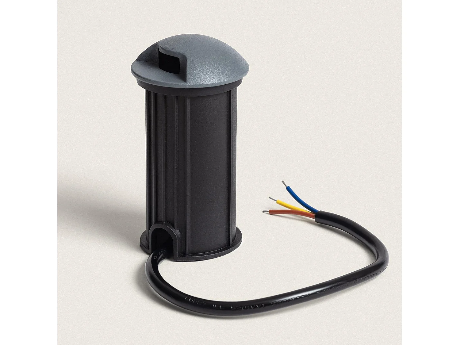 Balise Extérieure LED 1W Encastrable au Sol Letso 1L Grise 2700K Blanc chaud