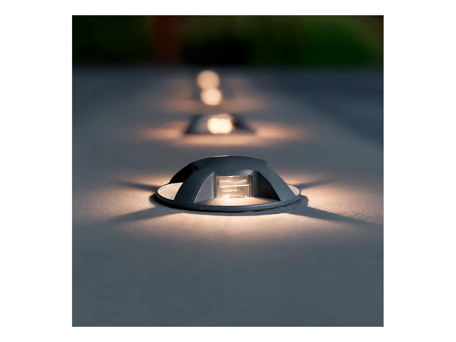 Balise Extérieure LED 1W Encastrable au Sol Letso 4L Grise 2700K Blanc chaud