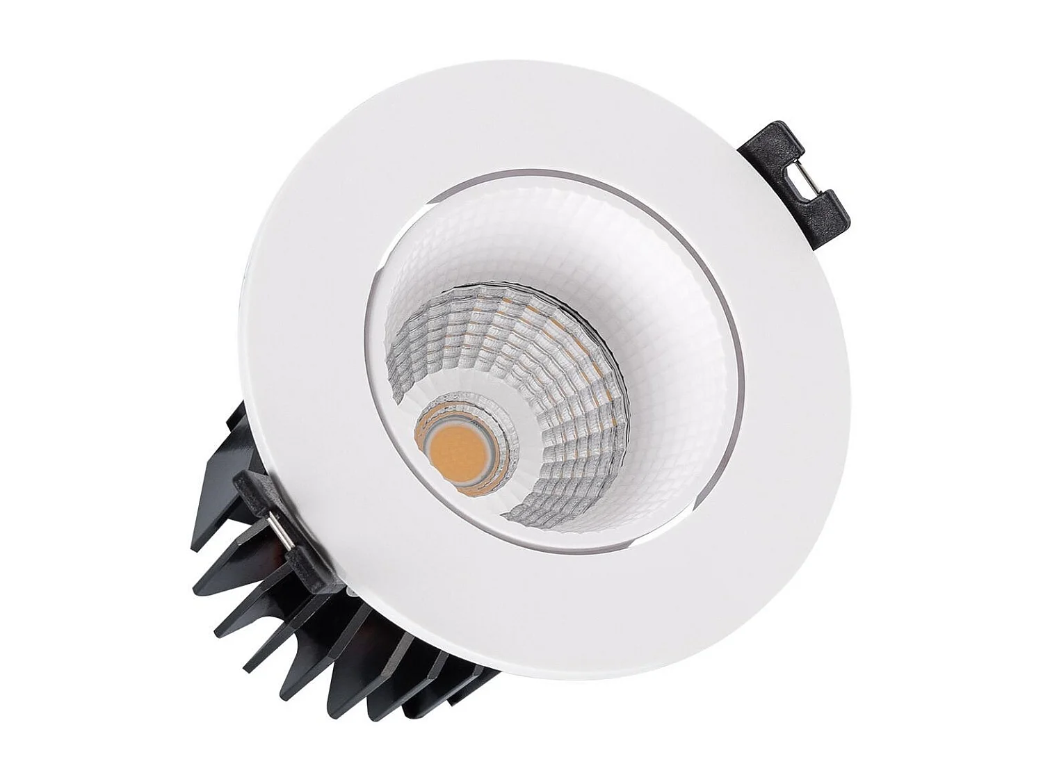 Spot Downlight LED Rond 15W  Coupe Ø 75 mm 4000K Noir Blanc neutre