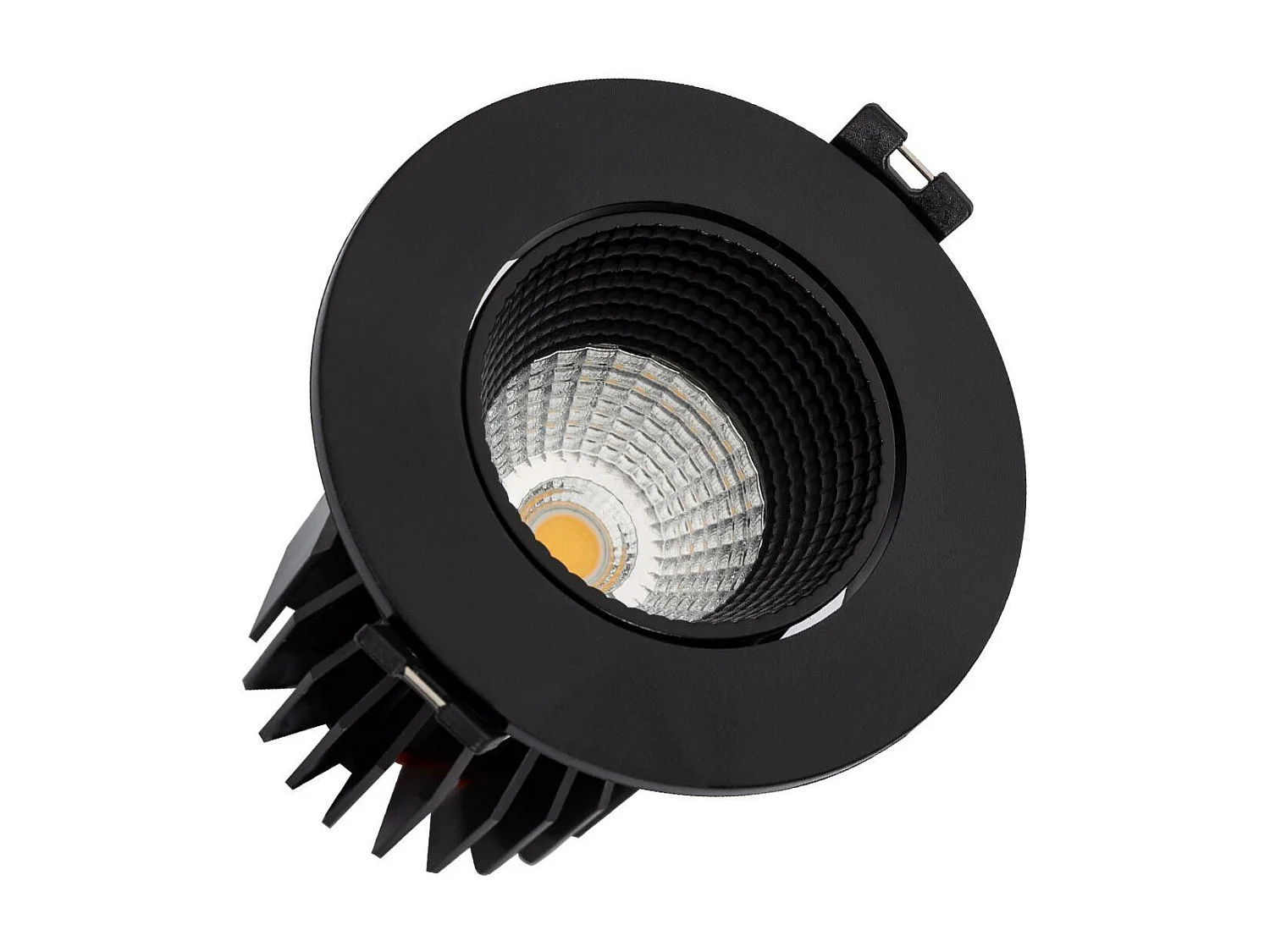 Spot Downlight LED Rond 15W  Coupe Ø 75 mm 4000K Noir Blanc neutre