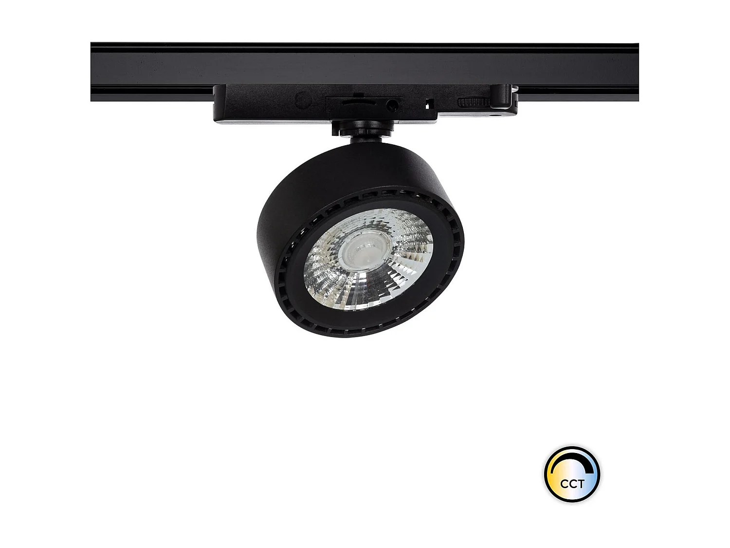Spot LED sur Rail Triphasé 20W Onuba CCT Sélectionnable Noir (3000K - 4000K - 6000K) Sélectionnable (chaud-neutre-froid)