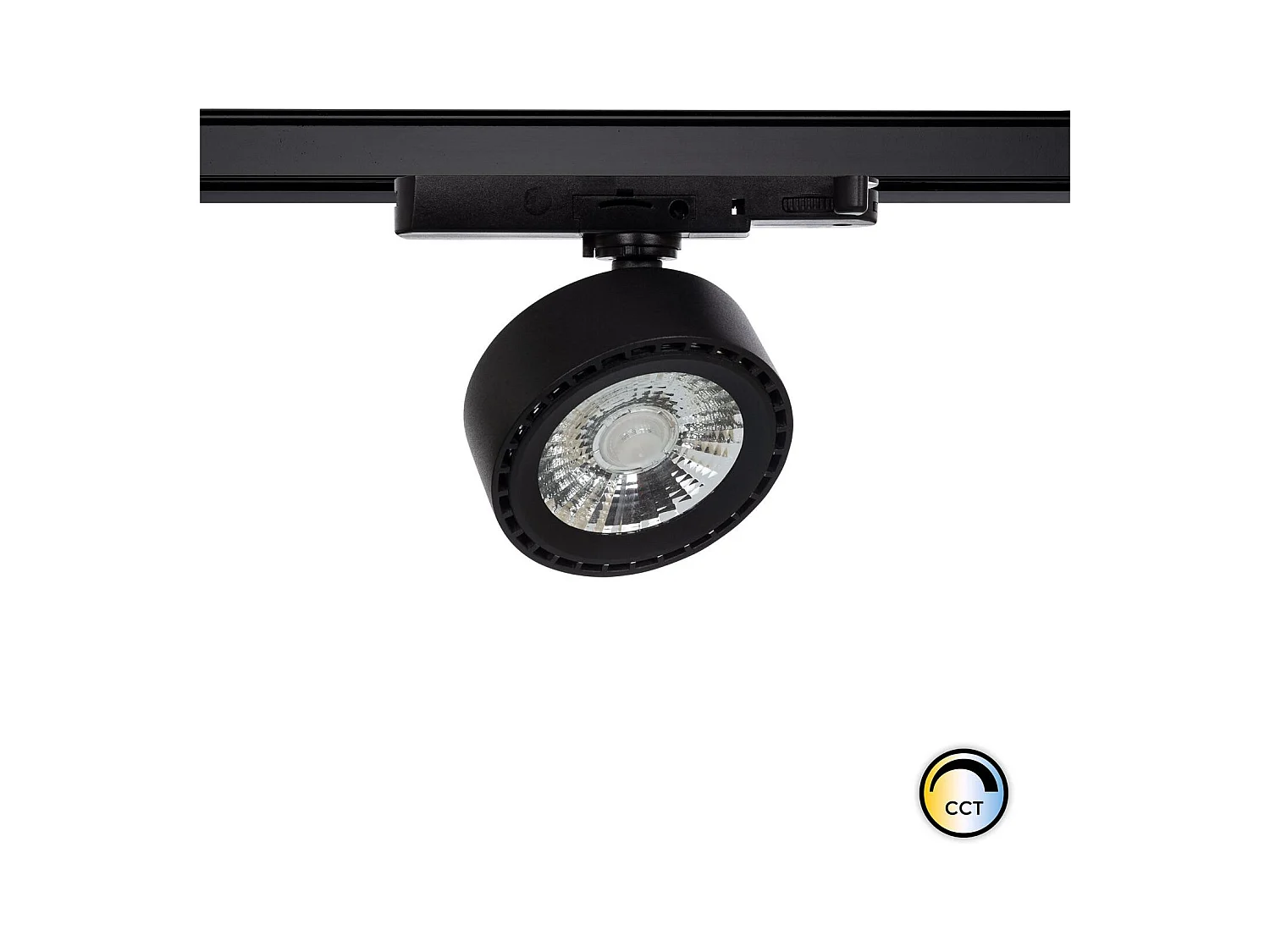 Spot LED sur Rail Triphasé 20W Onuba CCT Sélectionnable Noir Sélectionnable (chaud-neutre-froid)