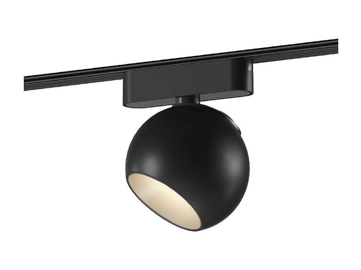 Spot LED sur Rail Magnétique 25mm Extra-Plat 12W Concave 48V Ø100 mm Noir 4000K Blanc neutre