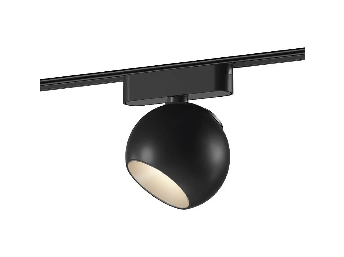 Spot LED sur Rail Magnétique 25mm Extra-Plat 12W Concave 48V Ø100 mm Noir 4000K Blanc neutre