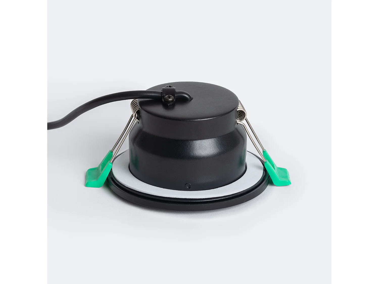 Foco Downlight LED 5-8W Ignífugo Circular Regulable IP65 Corte Ø 65 mm Design Negro Seleccionable (Neutro-Frío)