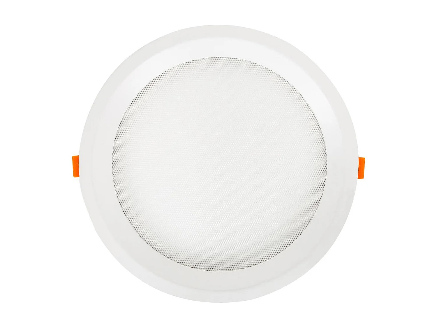 Dalle LED 20W Ronde CCT Sélectionnable Microprismatique  Coupe Ø 205 mm No Flicker 2700K - 4000K - 6000K Sélectionnable (chaud-neutre-froid)