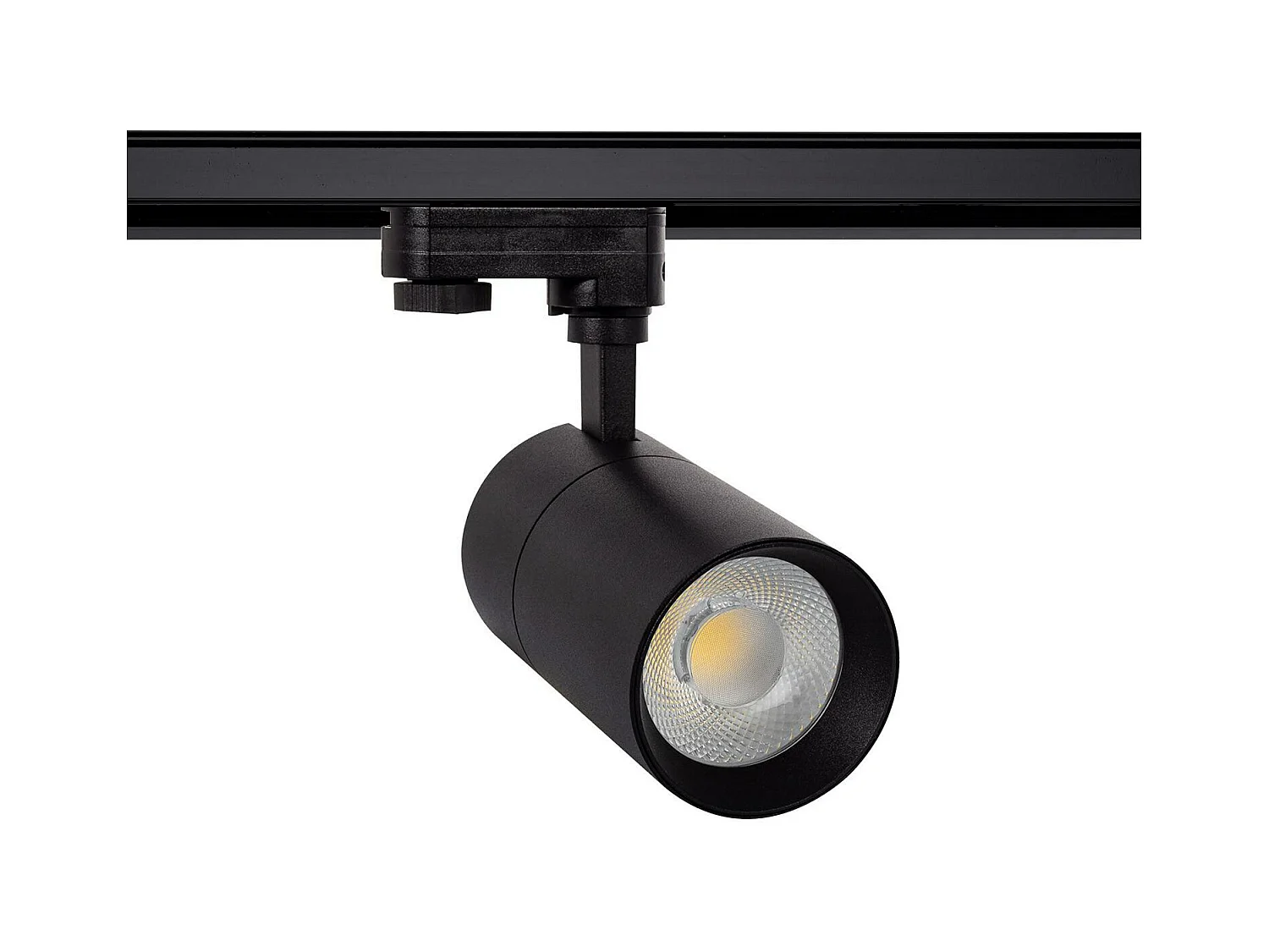 Spot LED sur Rail Triphasé 20W Mallet Dimmable Noir  5000K Blanc froid