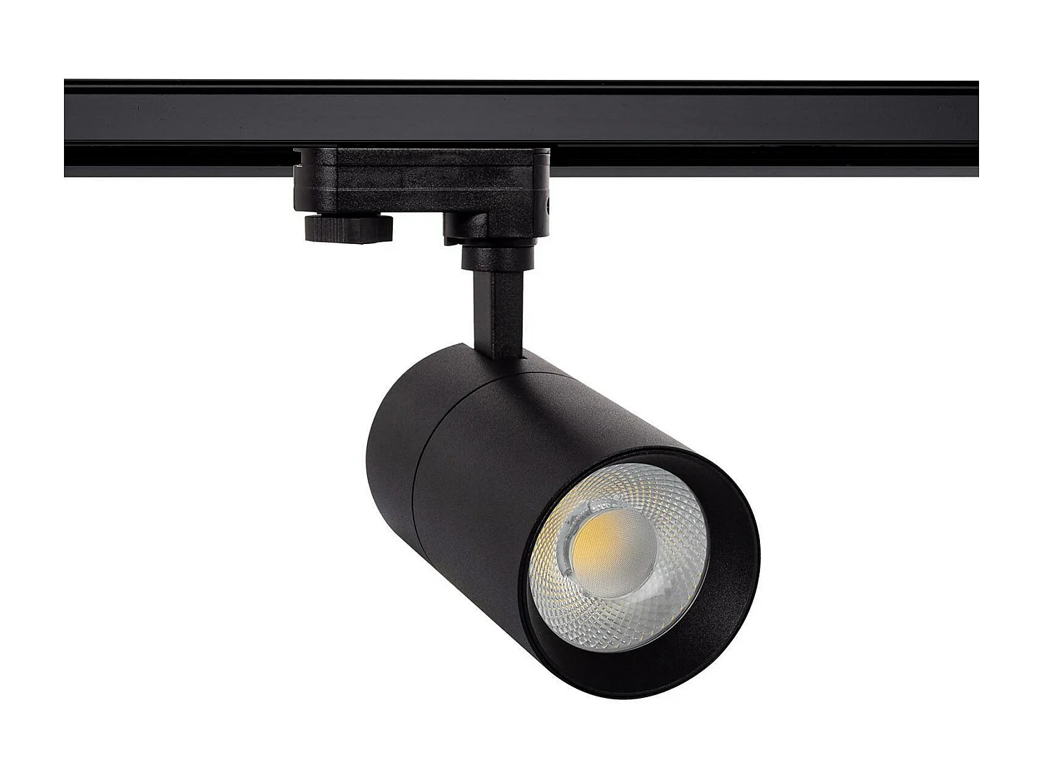 Spot LED sur Rail Triphasé 20W Mallet Dimmable Noir  5000K Blanc froid