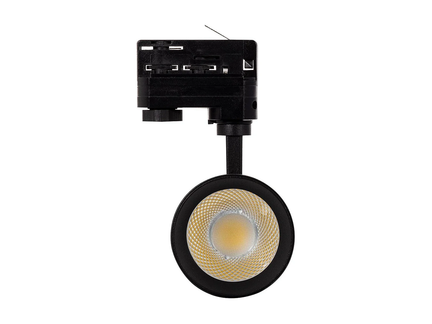 Spot LED sur Rail Triphasé 20W Mallet Dimmable Noir  5000K Blanc froid