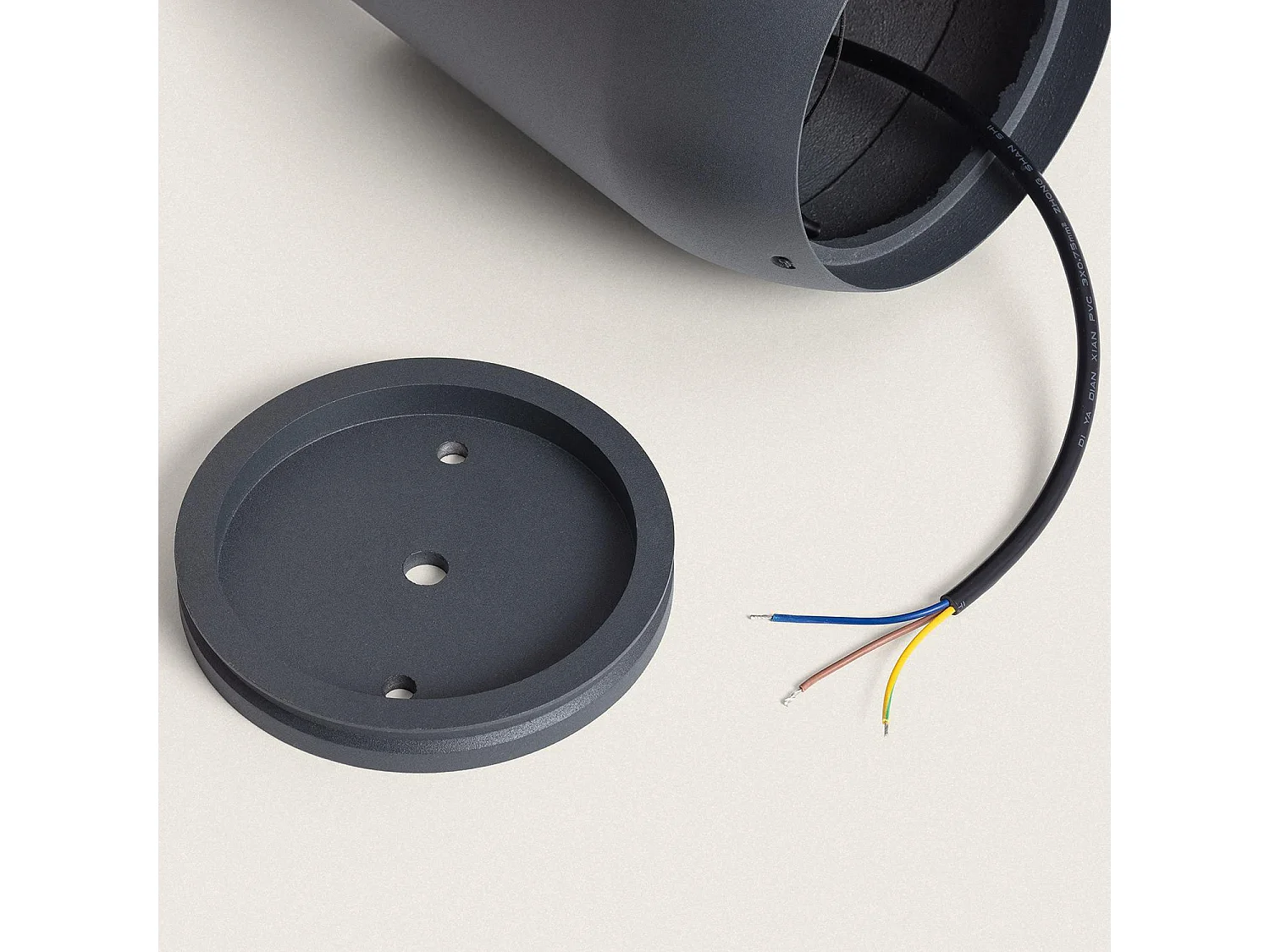 Baliza Exterior LED 8W Superficie Pie 38cm Double-Dareh Gris Oscuro