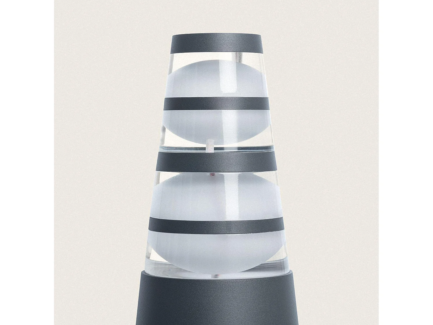 Balise Extérieure LED 8W sur Pied 38cm en Saillie Double-Dareh Gris foncé