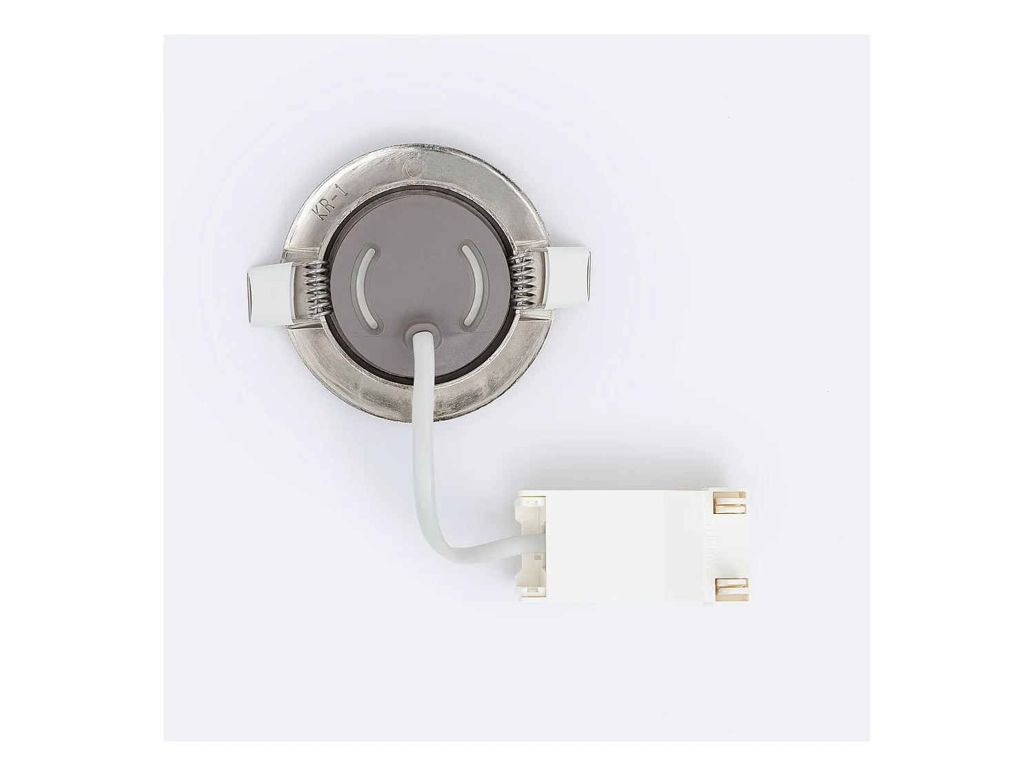 Spot Downlight LED 5W Orientable Rond Coupe Ø 68 mm Nickel Brossé  3000K Blanc chaud