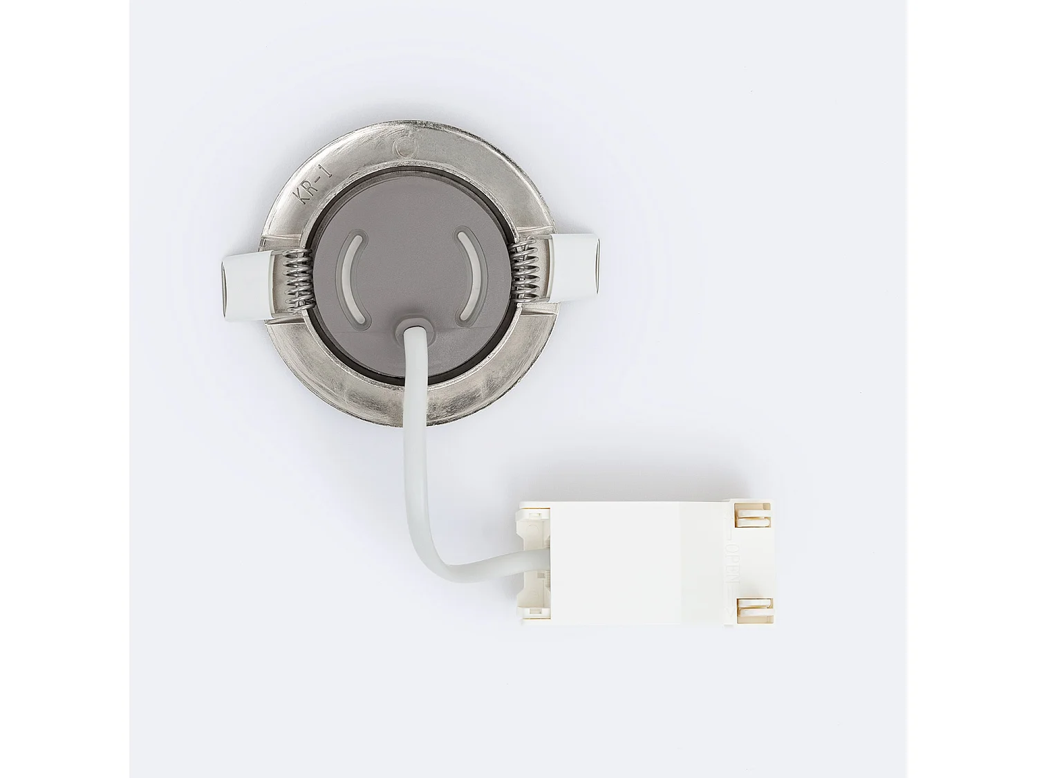 Foco Downlight LED 5W Direccionable Circular Níquel Cepillado Corte Ø 68 mm 3000K Blanco Cálido