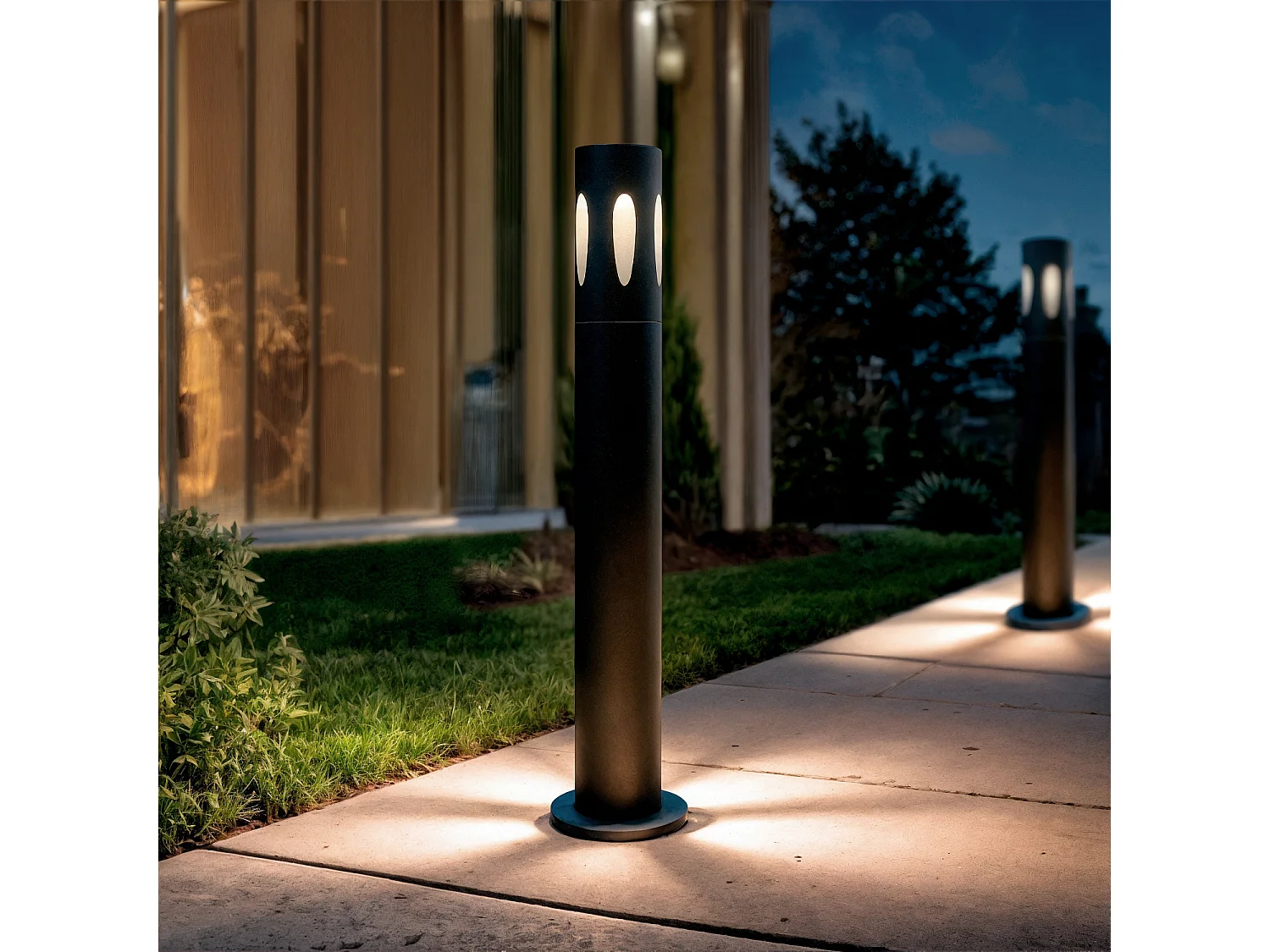 Baliza Exterior LED 5W Superficie Pie 60cm Daryl Óxido