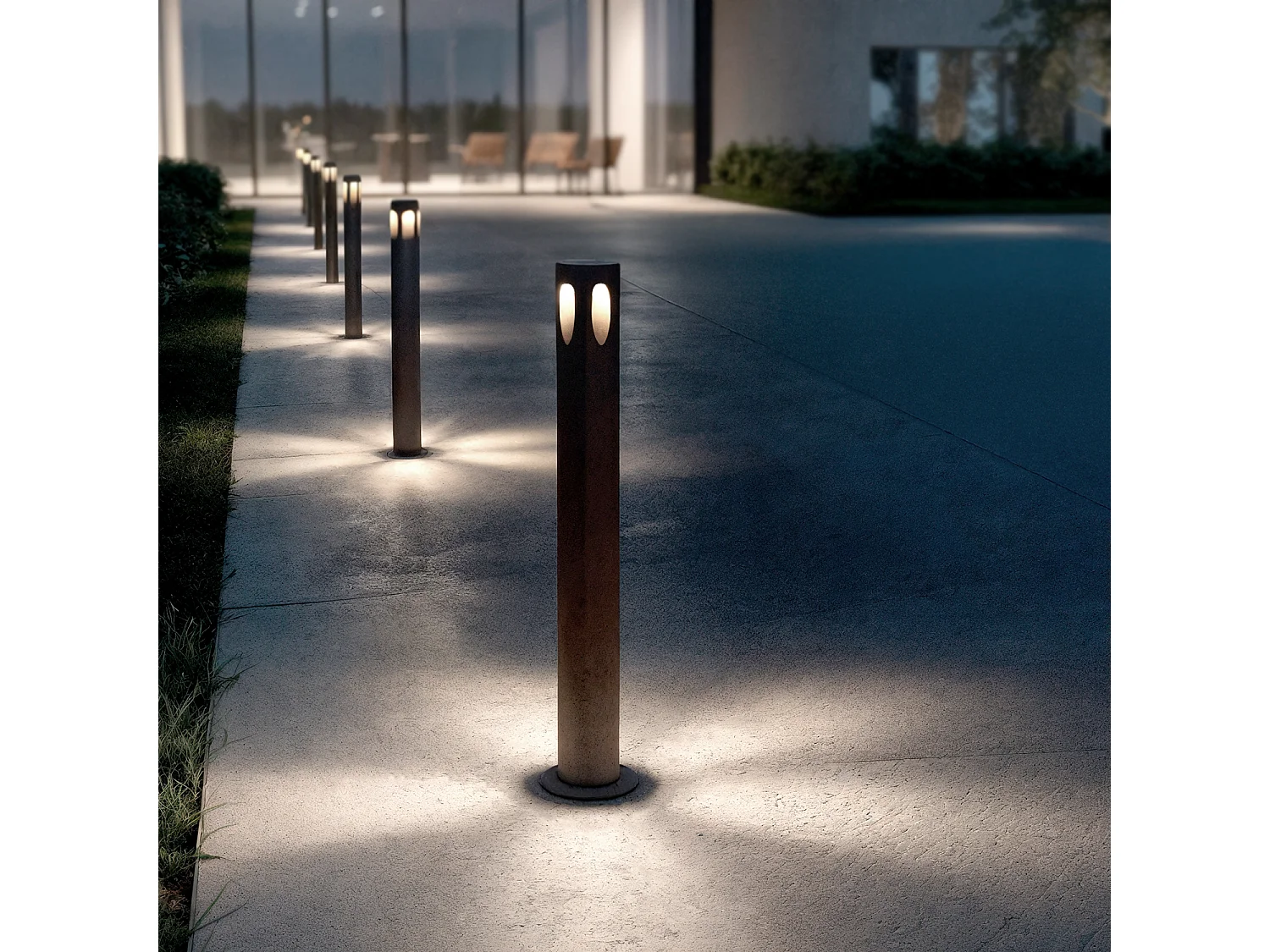 Baliza Exterior LED 5W Superficie Pie 60cm Daryl Óxido