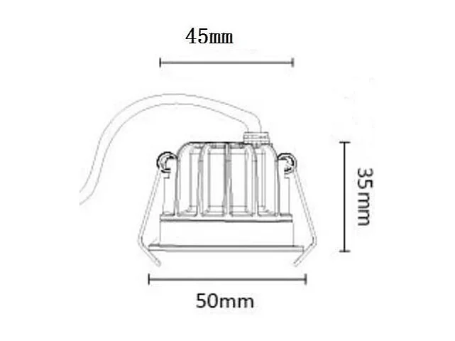 Faretto Downlight LED 4W Circolare MINI Foro Ø 48 mm Bianco