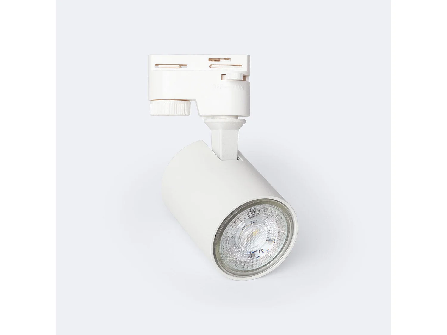 Spot à Douille sur Rail Monophasé Riuk pour Ampoule GU10 Blanc