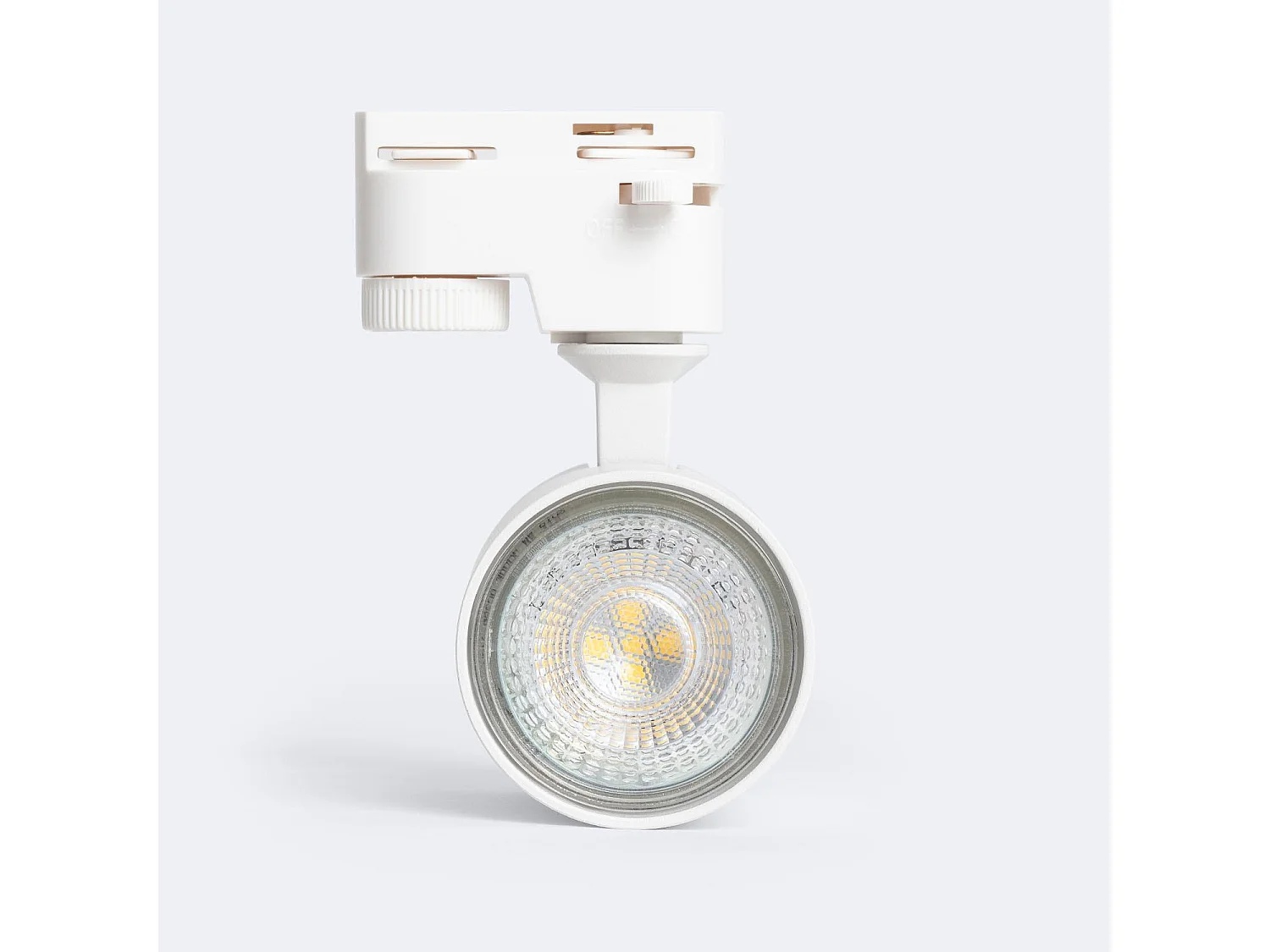 Spot à Douille sur Rail Monophasé Riuk pour Ampoule GU10 Blanc