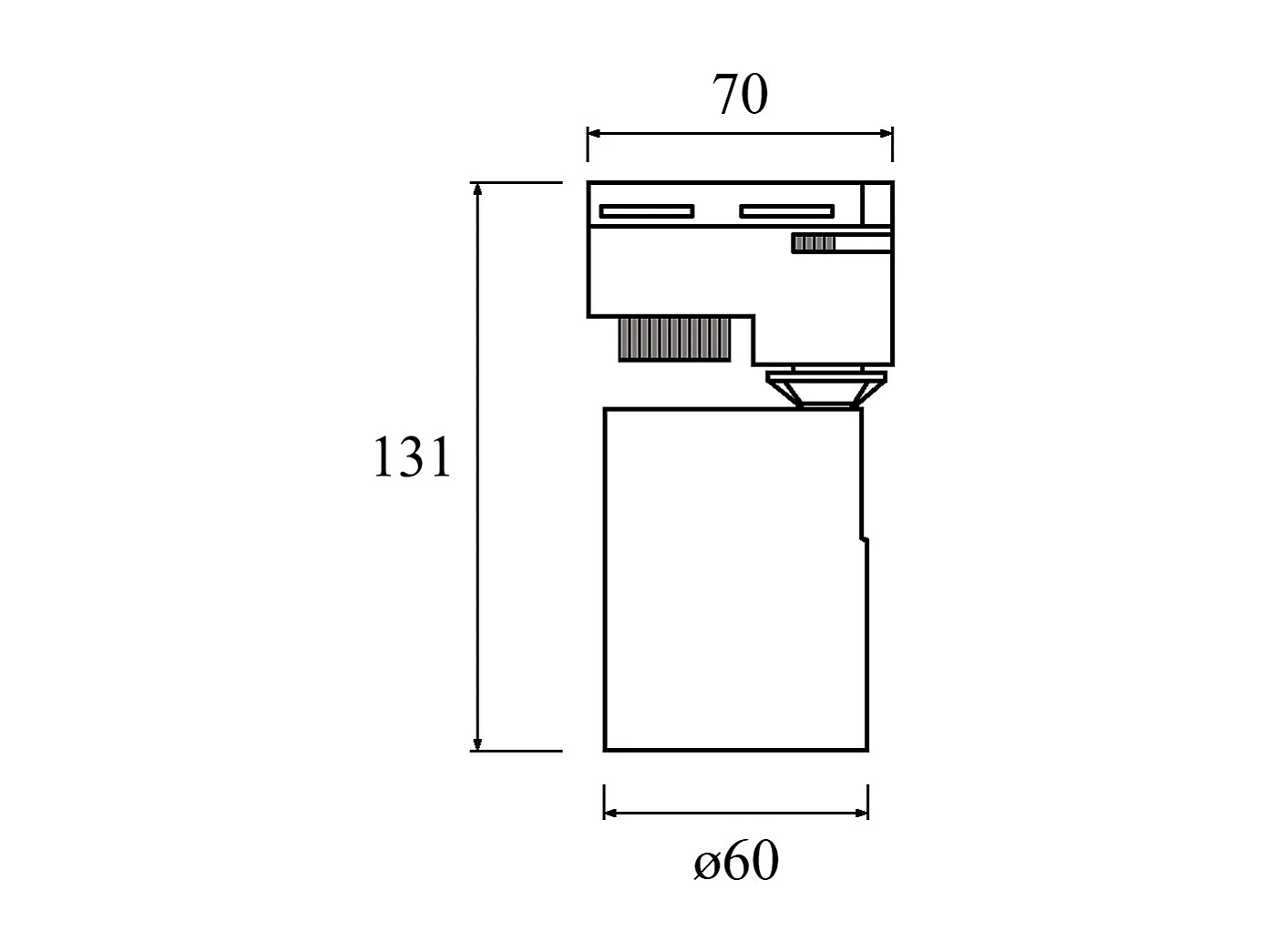 Spot à Douille sur Rail Monophasé Riuk pour Ampoule GU10 Blanc