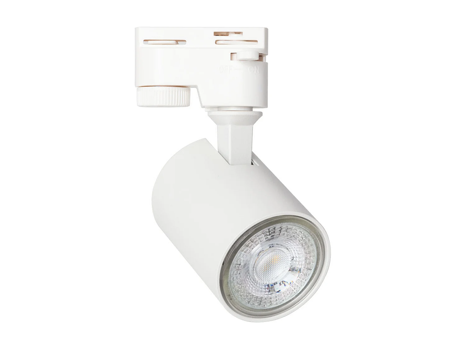 Spot à Douille sur Rail Monophasé Riuk pour Ampoule GU10 Blanc