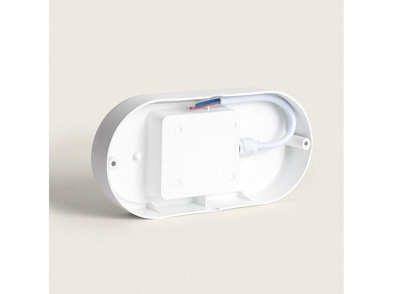 Plafonnier LED Ovale 25W Extérieur 94x198 mm IP65 avec Détecteur de Mouvement et Crépusculaire  White 6500K Blanc froid