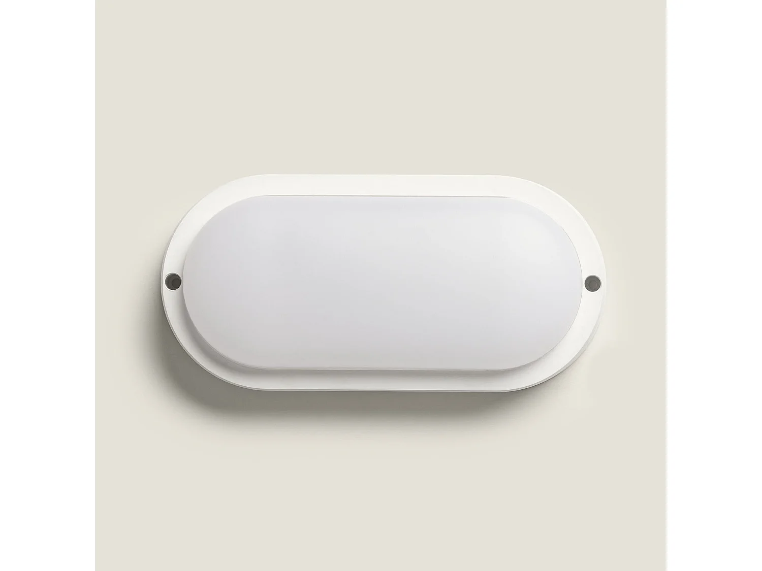 Plafoniera LED 25W Ovale per Esterni 94x198 mm IP65 con Sensore di Movimento e Crepuscolare White 6500K Bianco Freddo