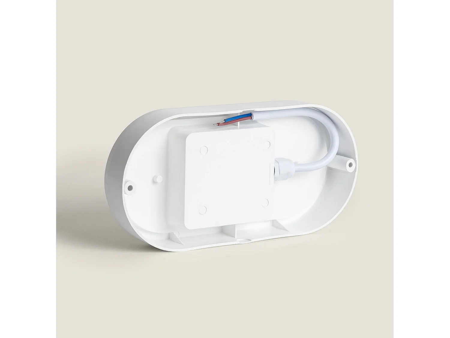 Plafoniera LED 25W Ovale per Esterni 94x198 mm IP65 con Sensore di Movimento e Crepuscolare White 6500K Bianco Freddo