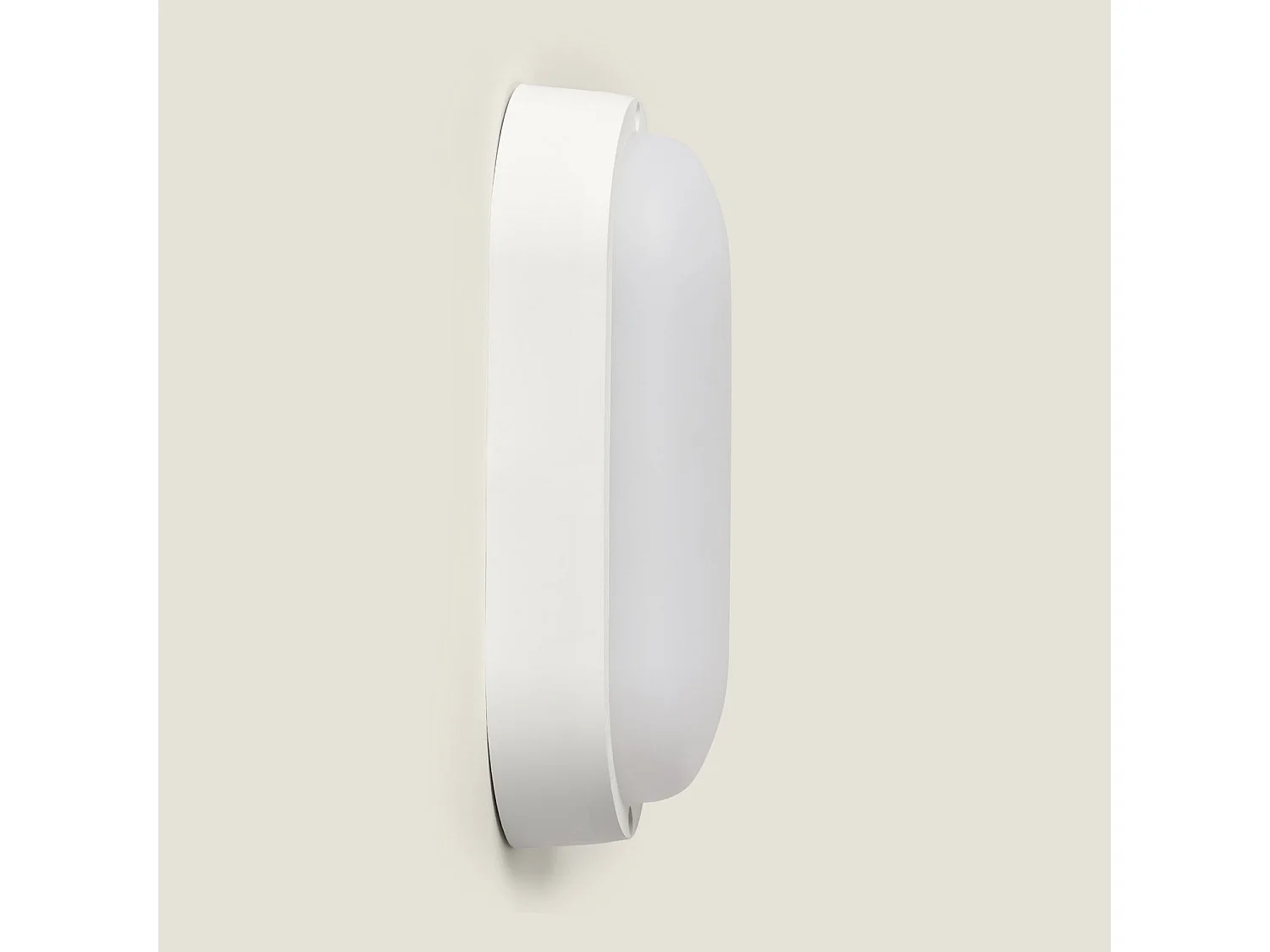 Plafoniera LED 25W Ovale per Esterni 94x198 mm IP65 con Sensore di Movimento e Crepuscolare White 6500K Bianco Freddo