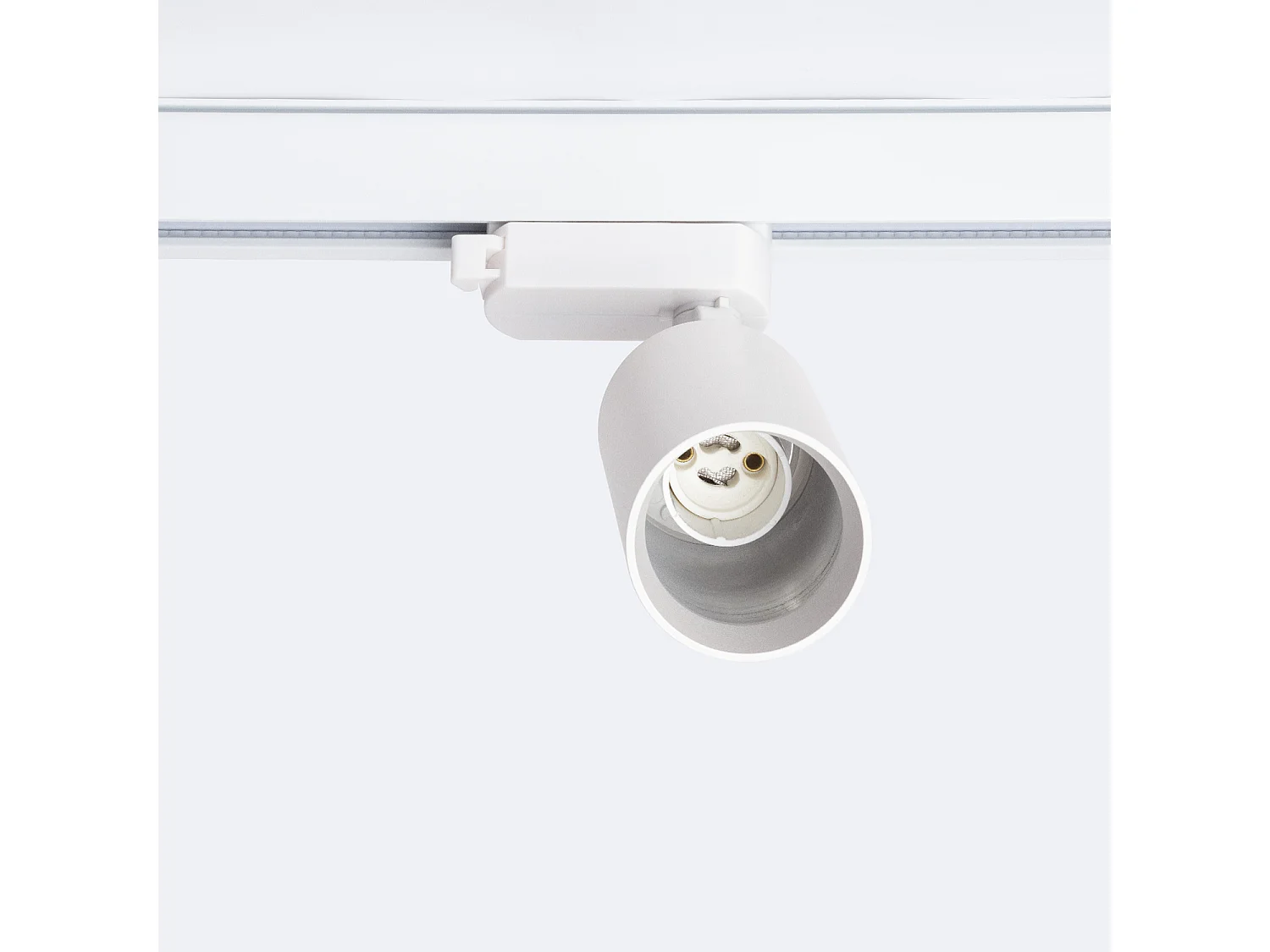 Spot à Douille sur Rail Monophasé Runn pour Ampoule GU10 Noir