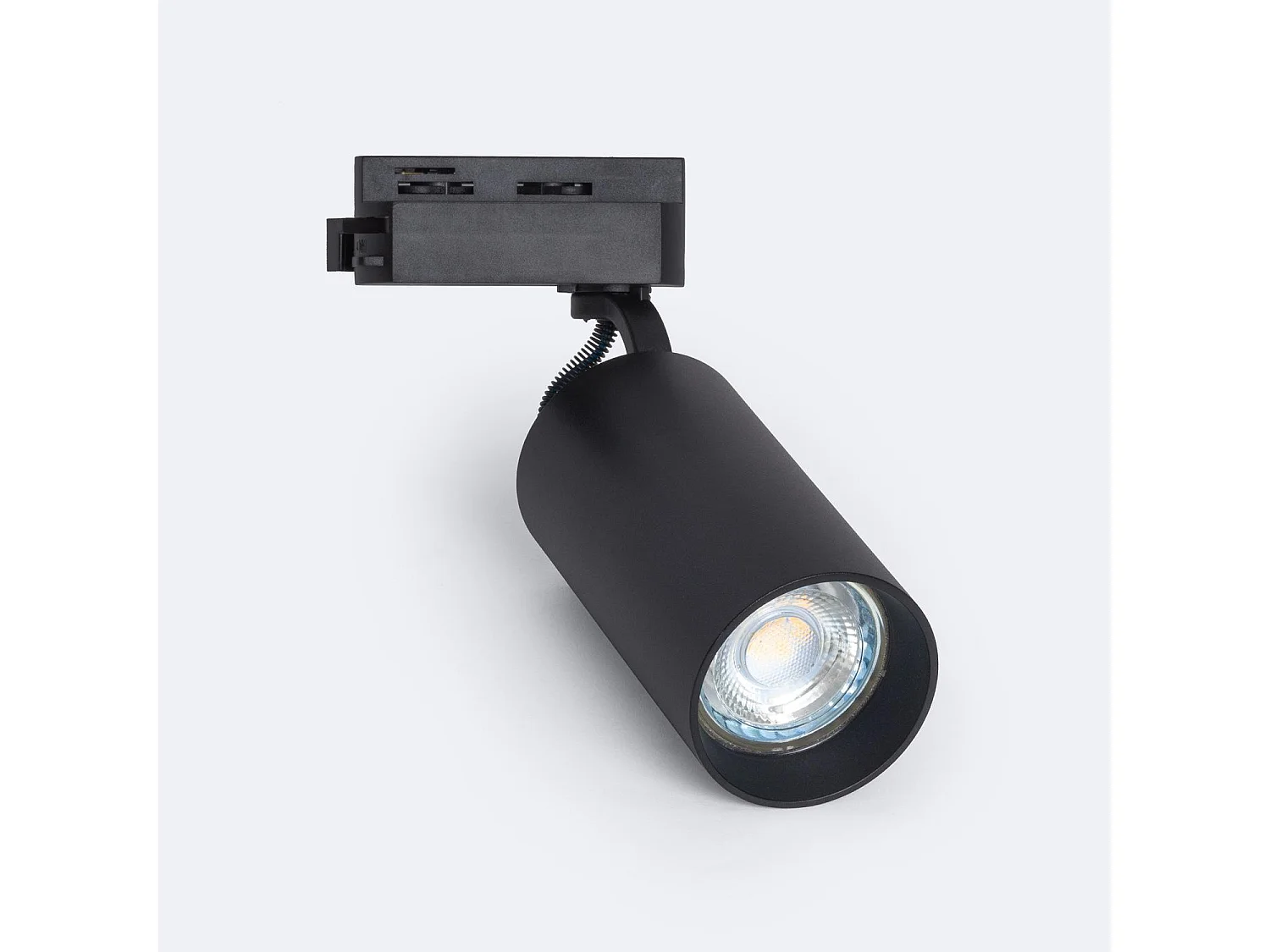 Spot à Douille sur Rail Monophasé Runn pour Ampoule GU10 Noir