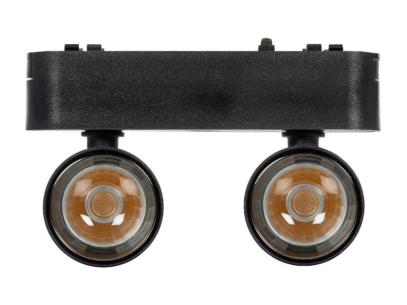 Spot LED sur Rail Magnétique 25mm Extra-Plat 14W Double 48V Noir 2700K Blanc chaud