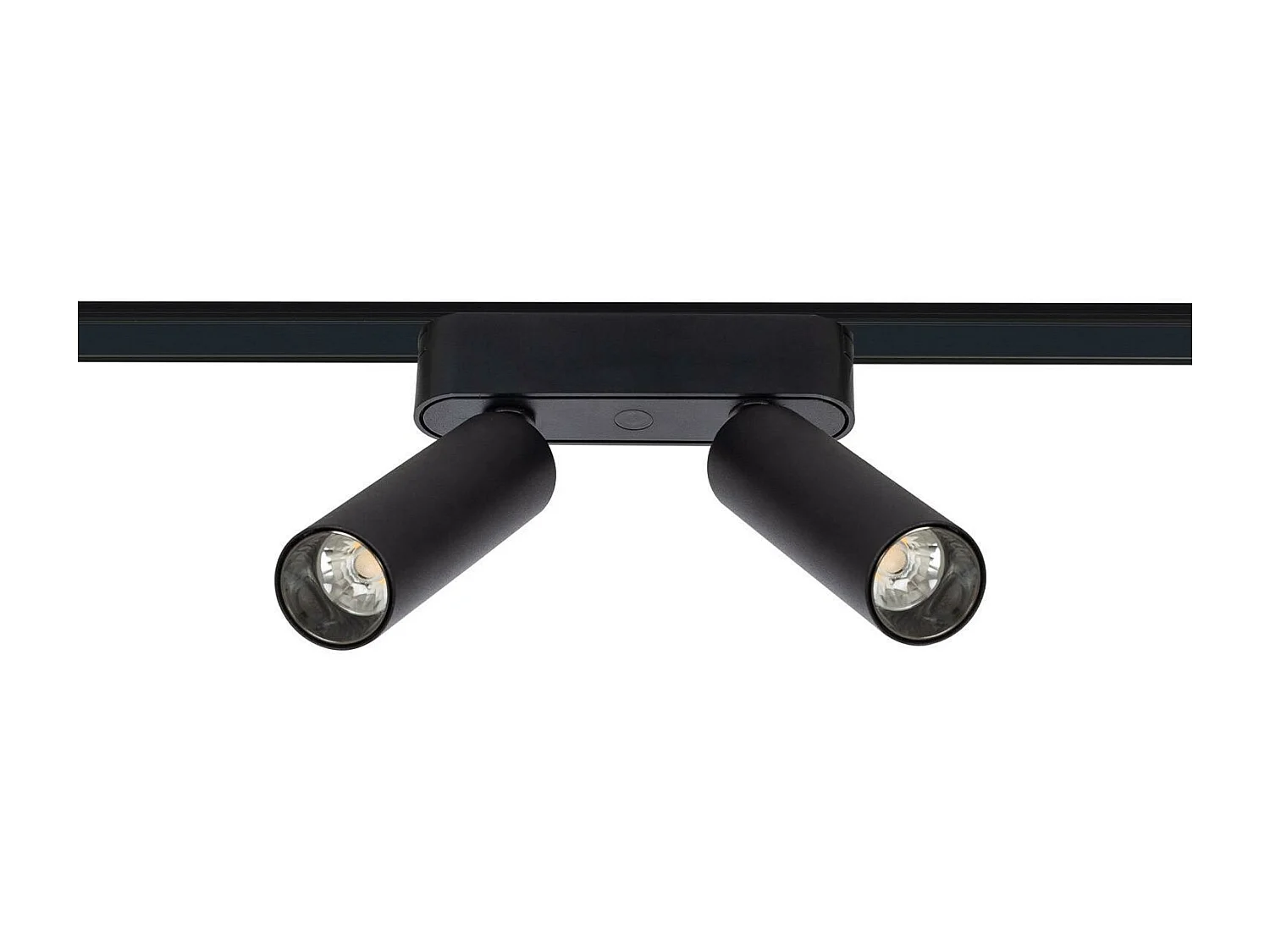 Spot LED sur Rail Magnétique 25mm Extra-Plat 14W Double 48V Noir 2700K Blanc chaud