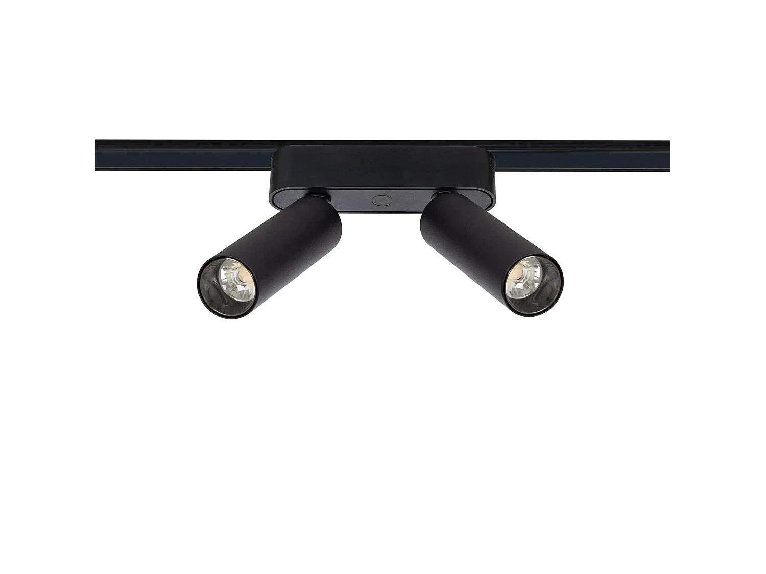 Spot LED sur Rail Magnétique 25mm Extra-Plat 14W Double 48V Noir 2700K Blanc chaud