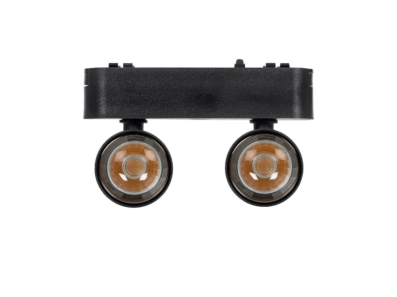 Spot LED sur Rail Magnétique 25mm Extra-Plat 14W Double 48V Noir 2700K Blanc chaud