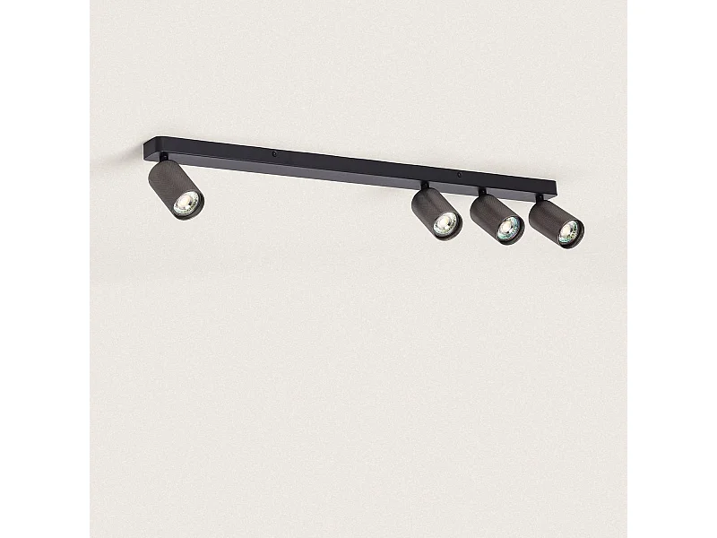 Plafonnier Aluminium Breixo 4 Spots Noir