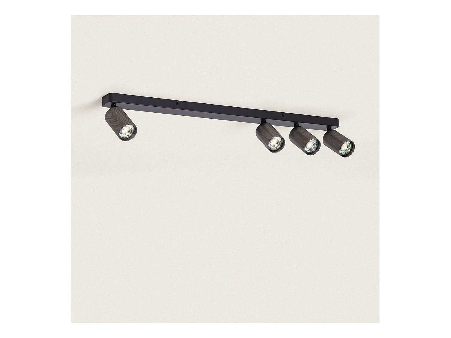 Plafonnier Aluminium Breixo 4 Spots Noir