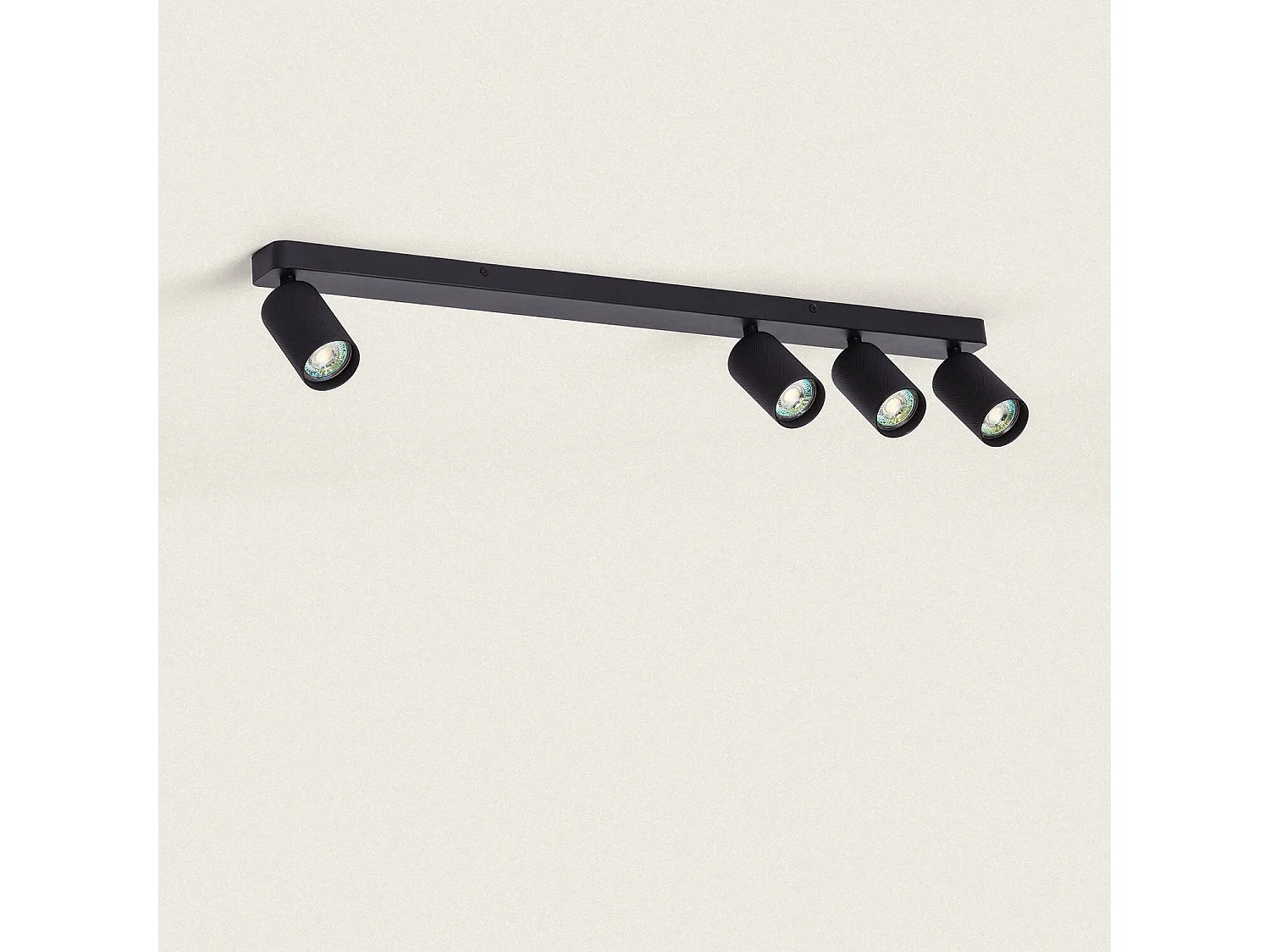 Lampada da Soffitto Alluminio Breixo 4 Faretti  Nero