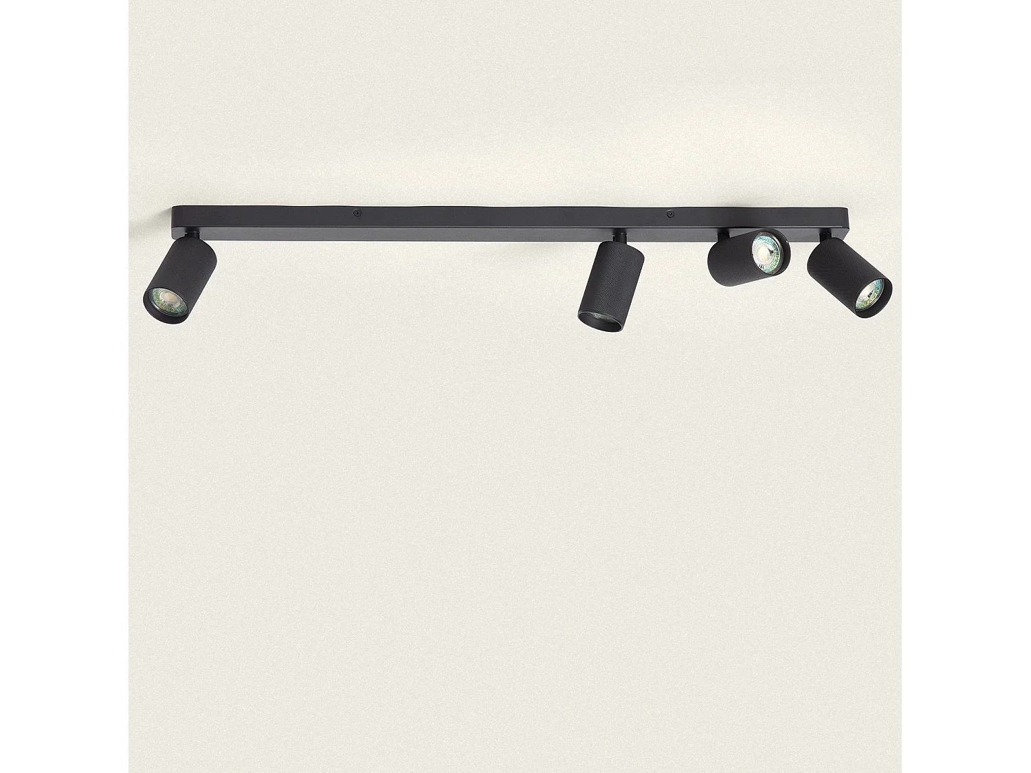 Lampada da Soffitto Alluminio Breixo 4 Faretti  Nero