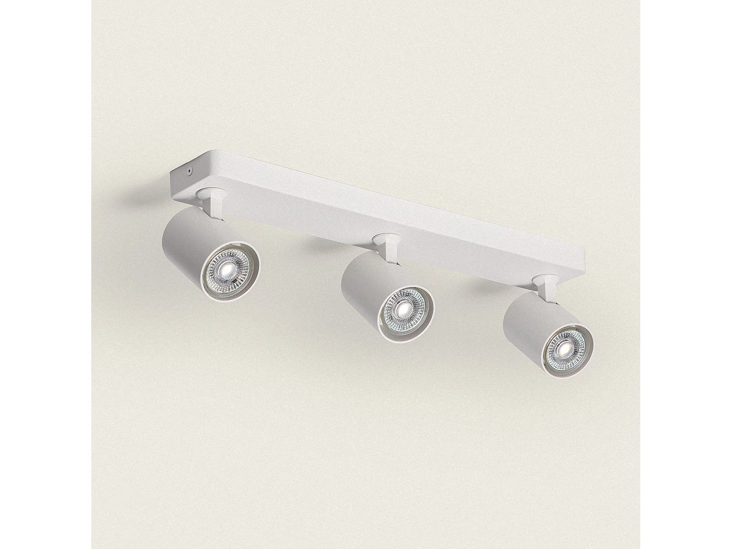 Plafonnier Orientable Aluminium 3 Spots Blanc Cora Blanc