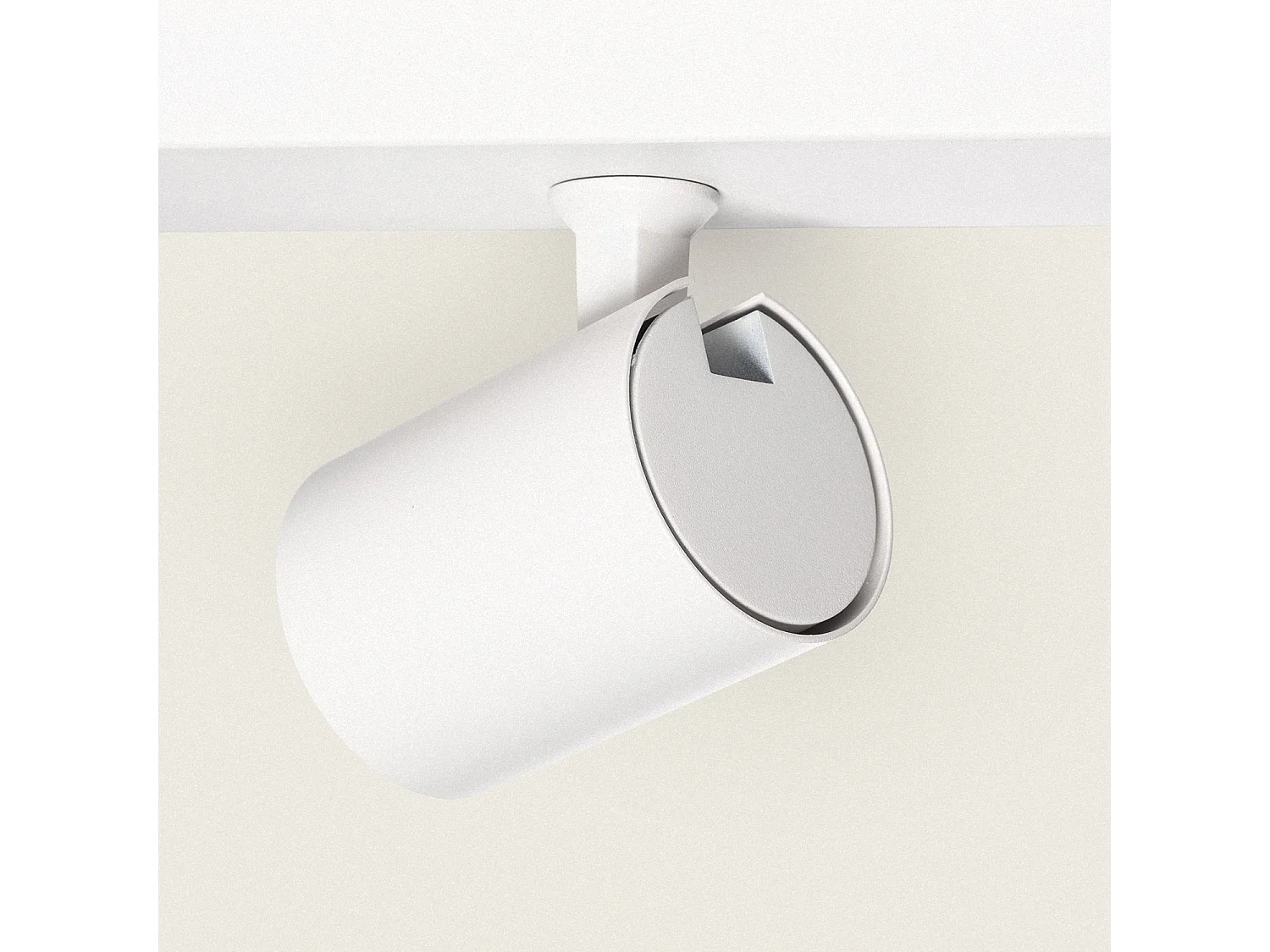 Plafonnier Orientable Aluminium 3 Spots Blanc Cora Blanc