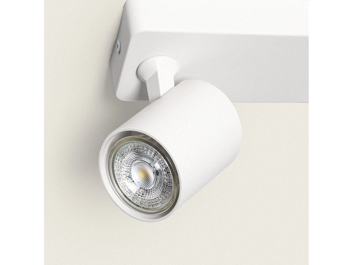 Plafonnier Orientable Aluminium 3 Spots Blanc Cora Blanc