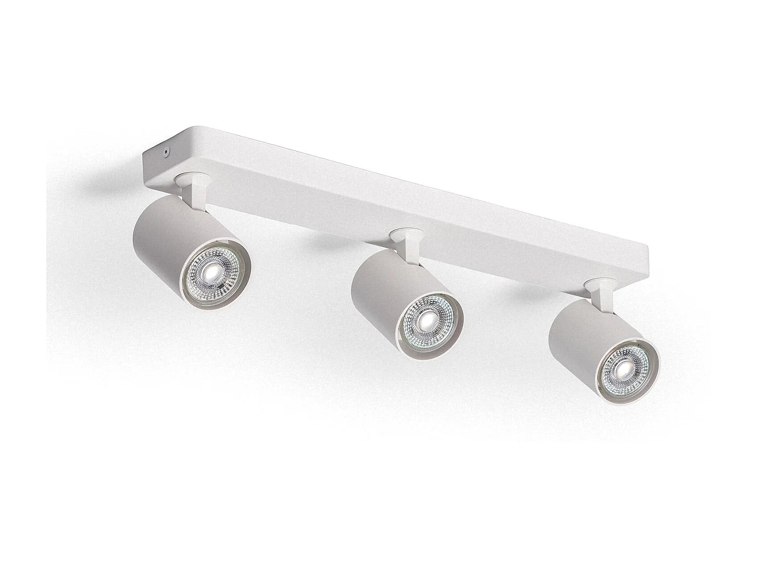 Plafonnier Orientable Aluminium 3 Spots Blanc Cora Blanc
