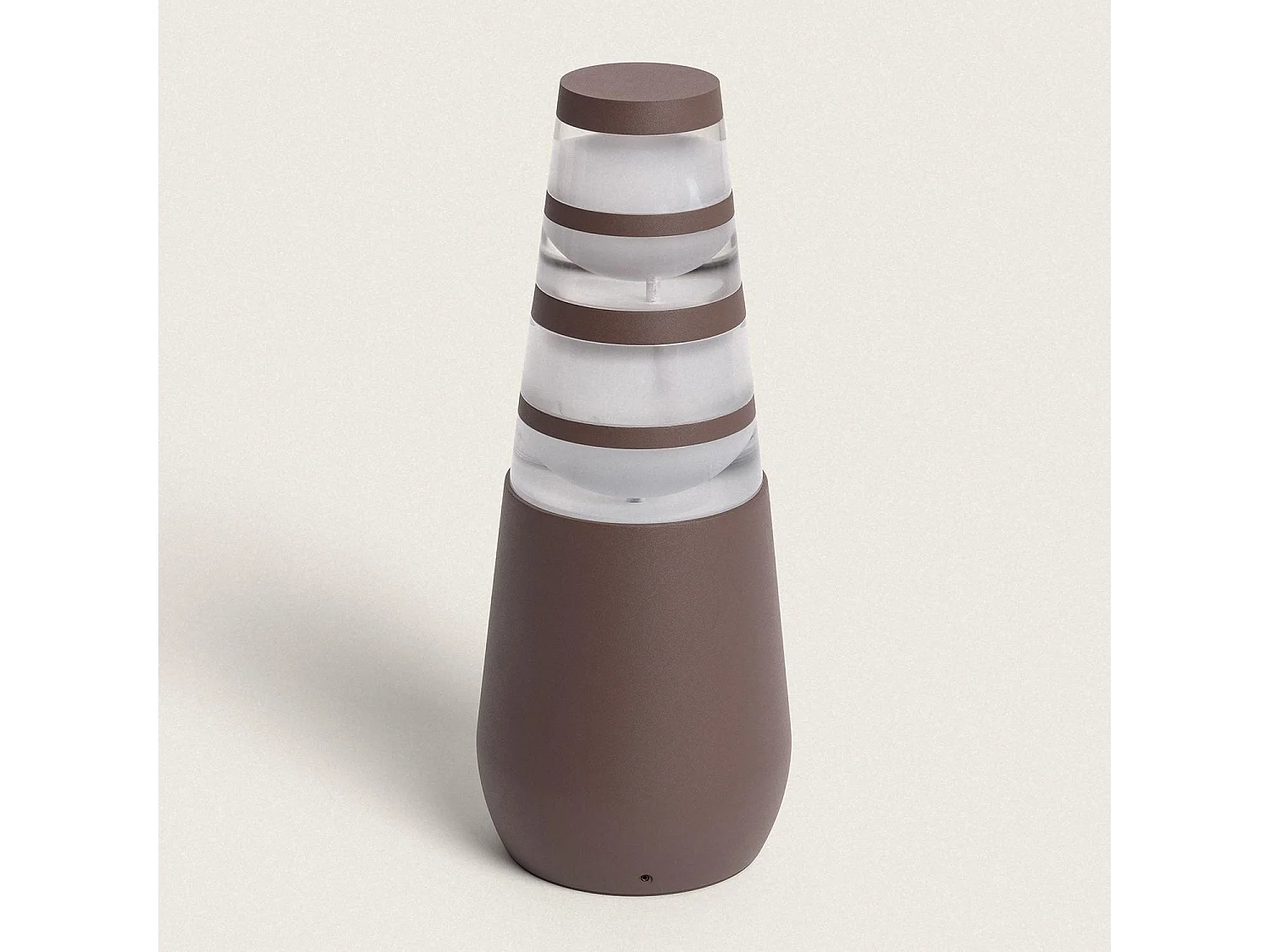 Baliza Exterior LED 8W Superficie Pie 38cm Double-Dareh Marrón oscuro