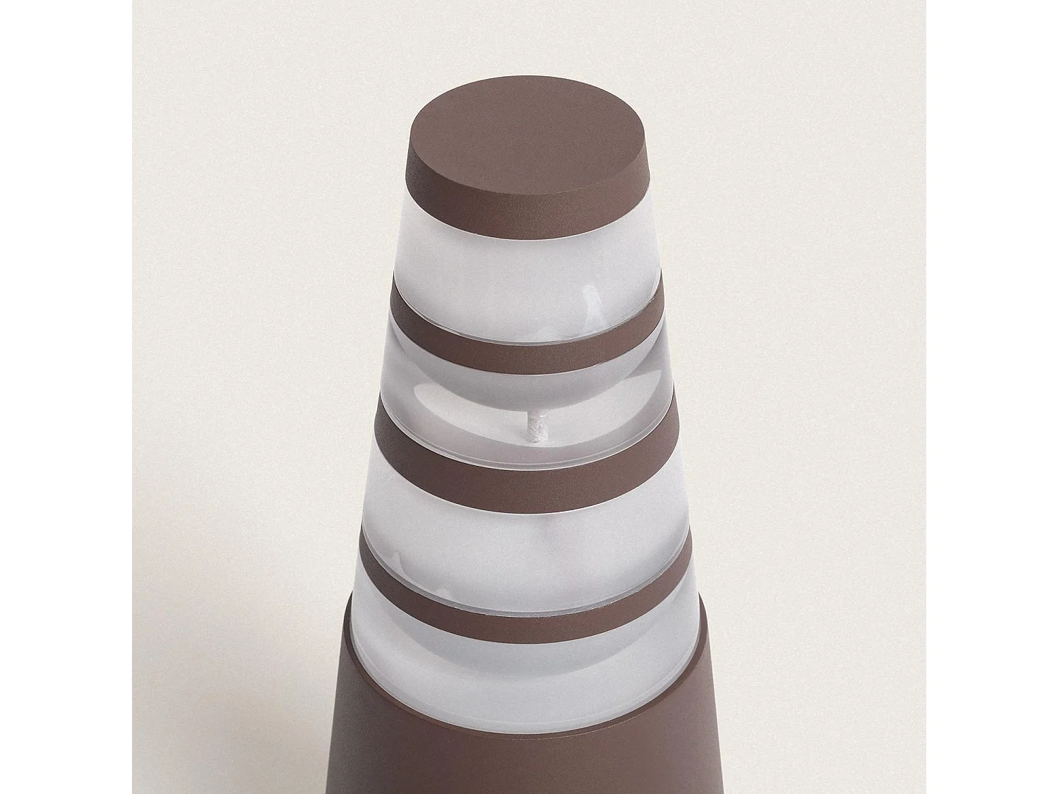 Baliza Exterior LED 8W Superficie Pie 38cm Double-Dareh Marrón oscuro