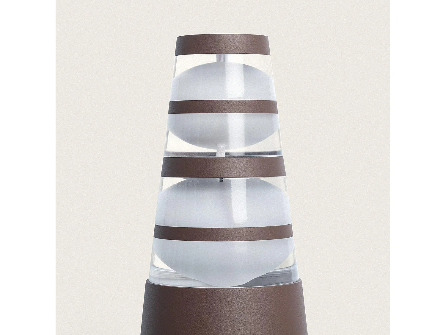 Baliza Exterior LED 8W Superficie Pie 38cm Double-Dareh Marrón oscuro