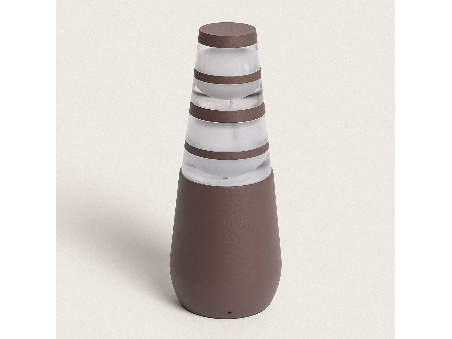 Balise Extérieure LED 8W sur Pied 38cm en Saillie Double-Dareh Marron foncé