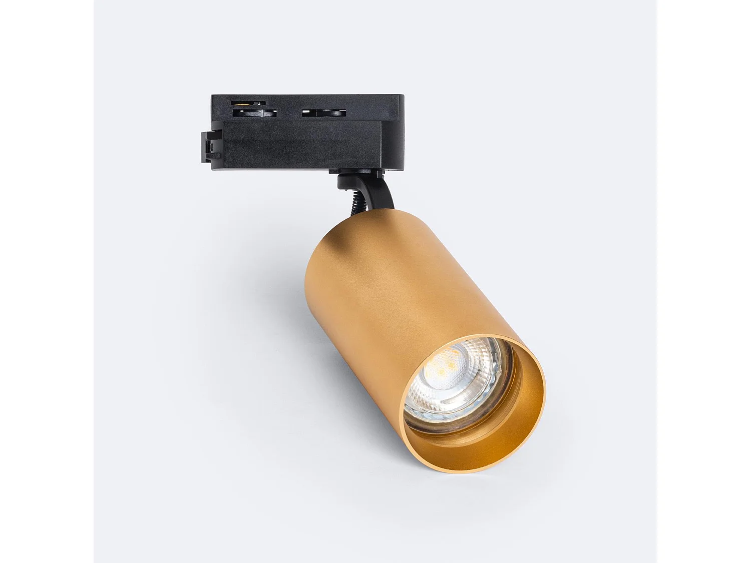 Spot à Douille sur Rail Monophasé Lux pour Ampoule GU10 Or