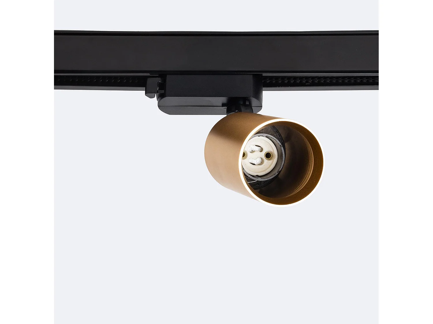 Spot à Douille sur Rail Monophasé Lux pour Ampoule GU10 Or