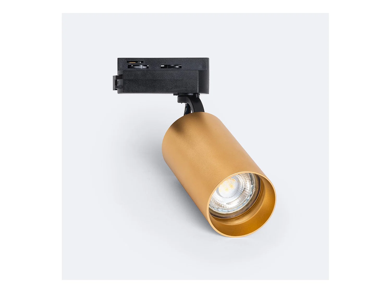 Spot à Douille sur Rail Monophasé Lux pour Ampoule GU10 Or